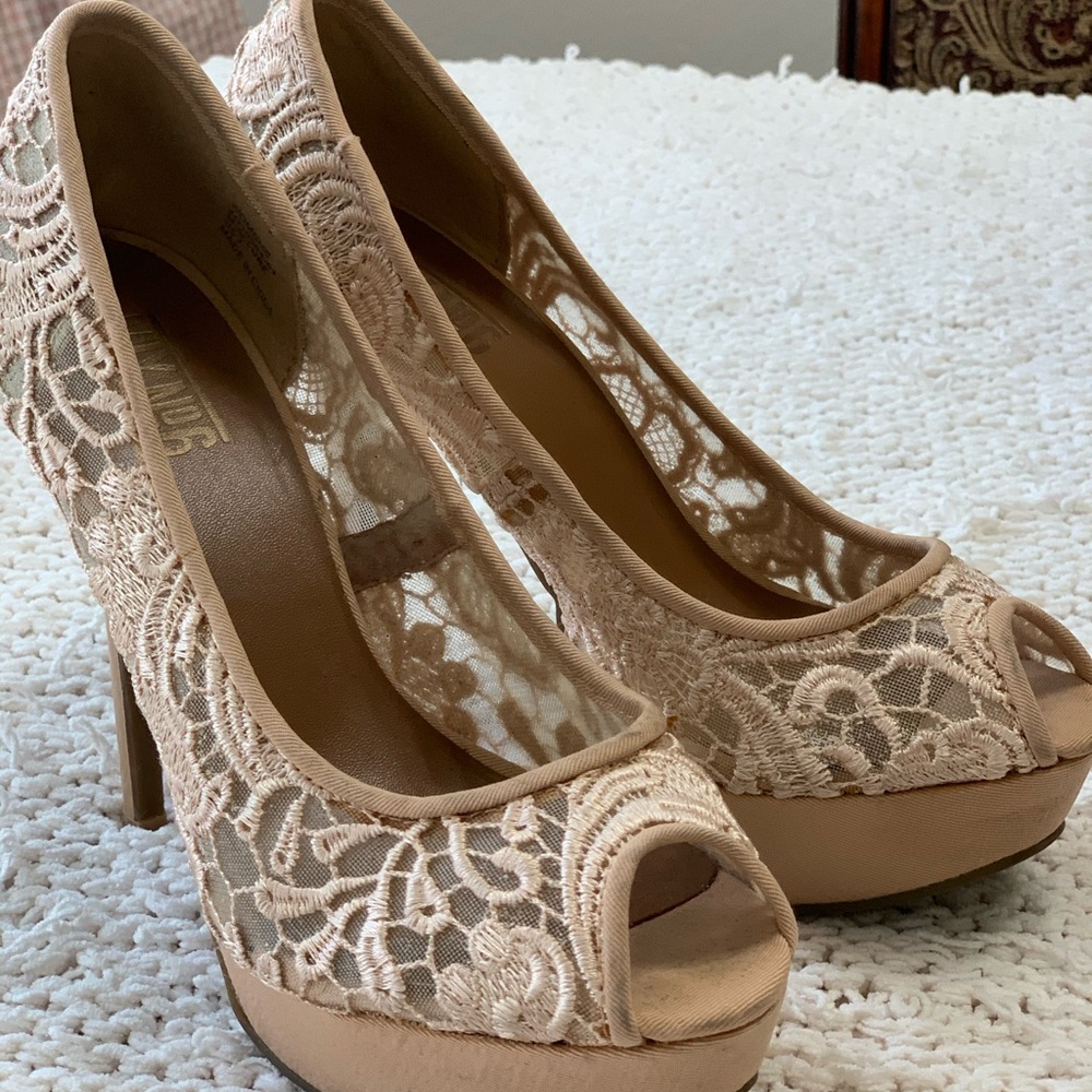 Mix No 6 Laced Heels - BLUSH - 7  | Slightly Used